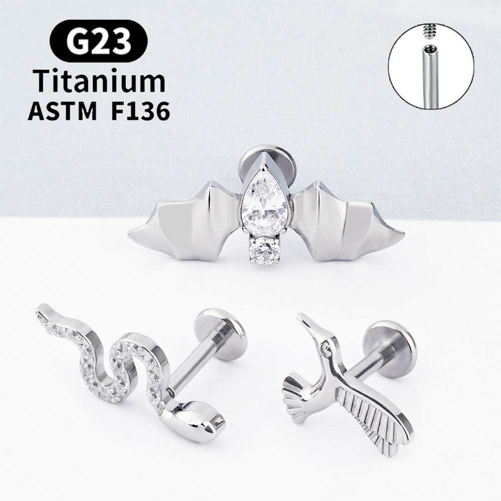 Body Jewelry Septum - ASTM F136 G23 Titanium 16G Stud