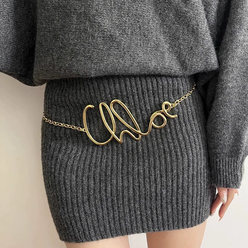 Body Jewelry For You - 2025 New Retro Gold Letter Waist