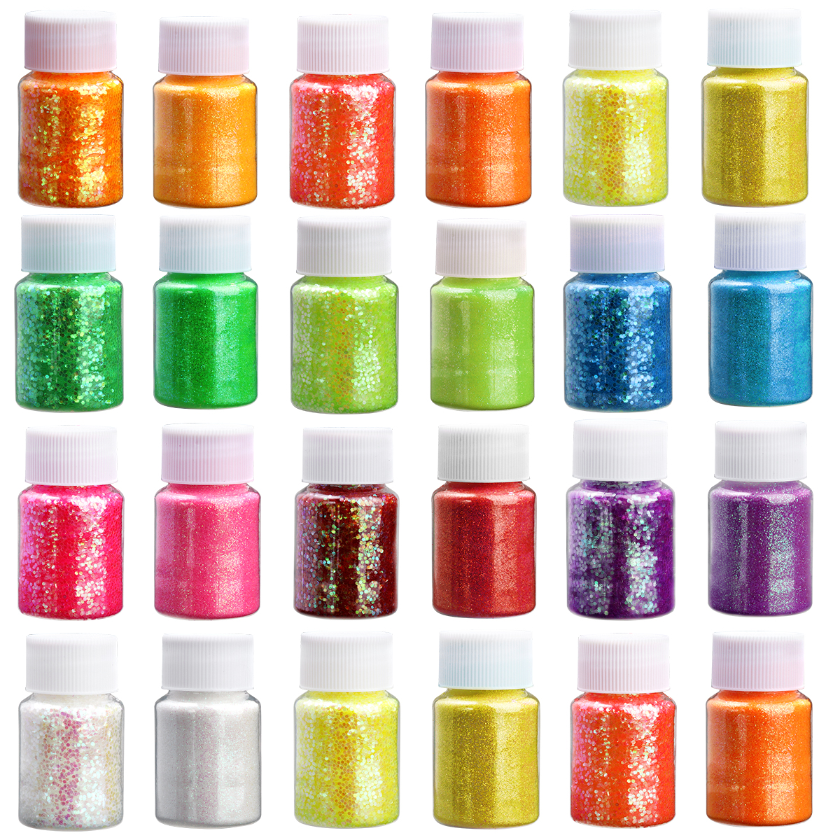 Body Jewelry For You - 30g/Bottle Holographic Colorful Hexagon Shape Chunky