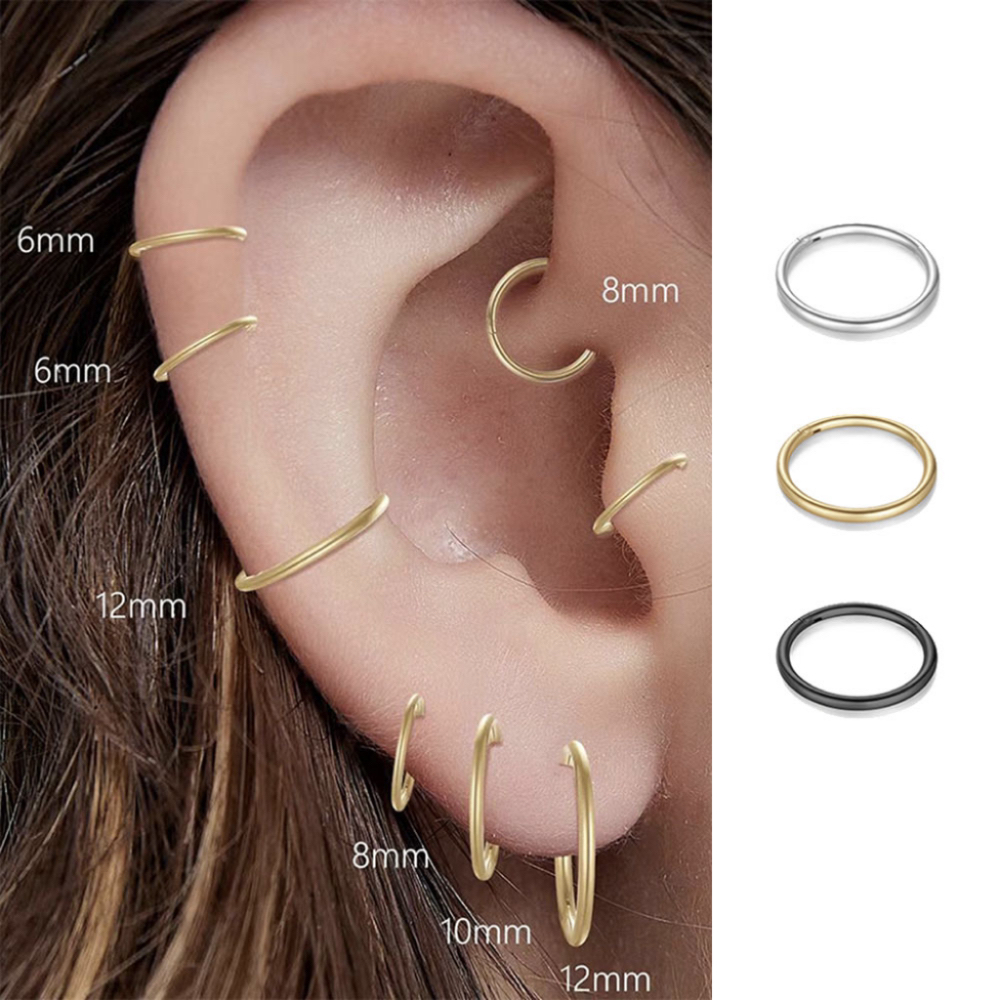 Body Jewelry Septum - 2/6PCS Seamless 316L Stainless Steel Nose