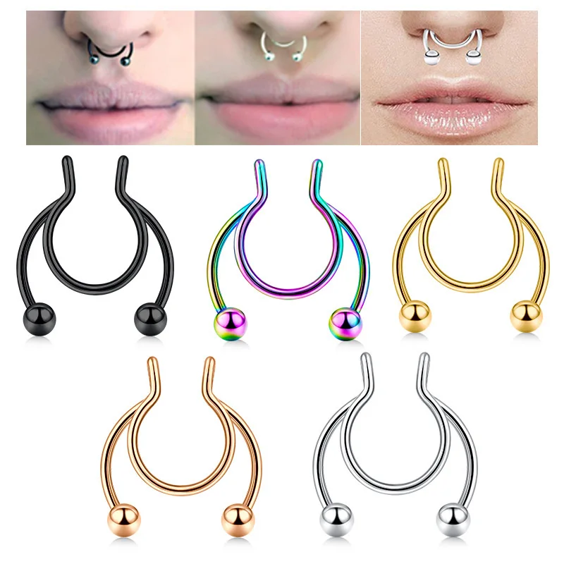 U Shaped Fake Nose Ring Hip Ho - đánh giá và giá Body Jewelry Septum