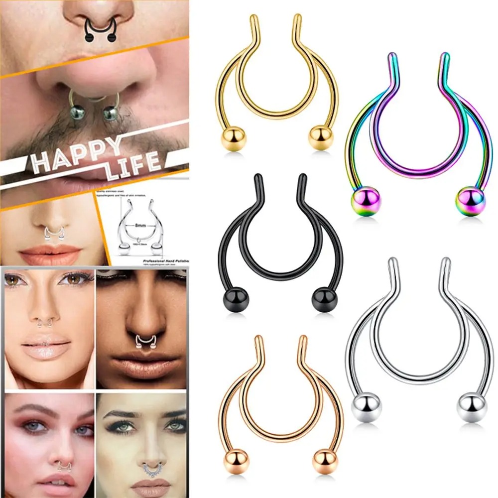 2pcs Stainless Steel Fake Sept - đánh giá và giá Body Jewelry Septum