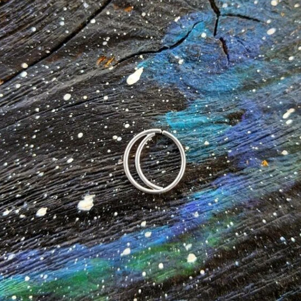 Stainless Steel Moon Nose Hoop - đánh giá và giá Body Jewelry Septum