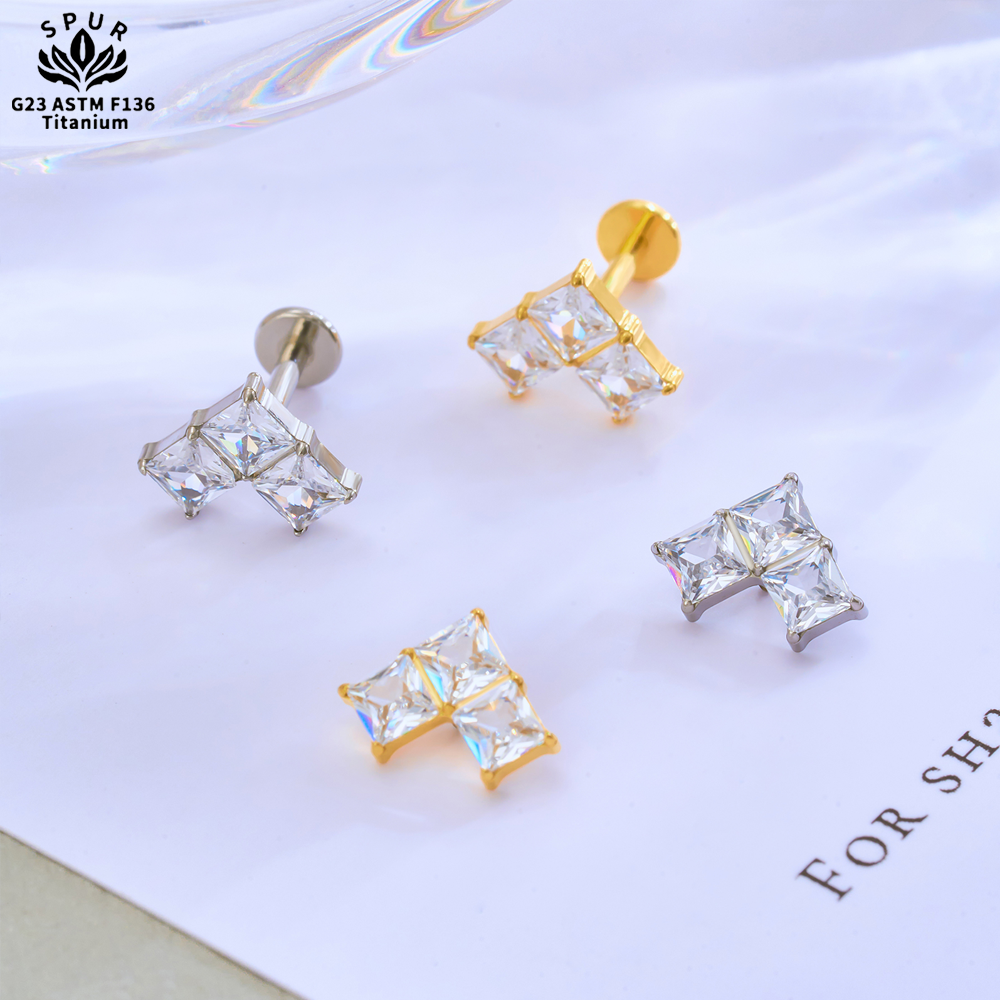 SPUR 16G ASTM F136 Titanium CZ - đánh giá và giá Body Jewelry Co