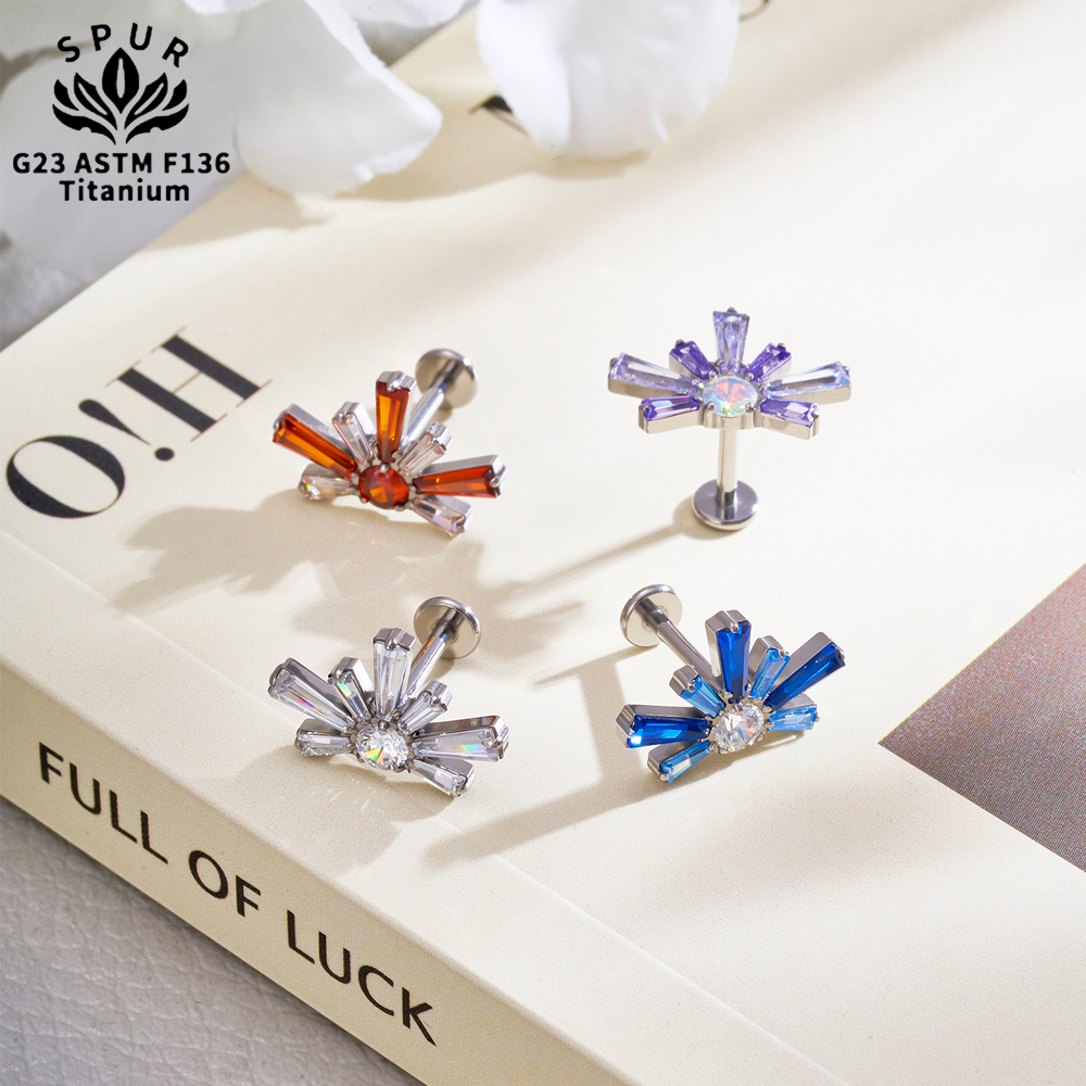 SPUR 16G ASTM F136 Titanium CZ - đánh giá và giá Body Jewelry Co