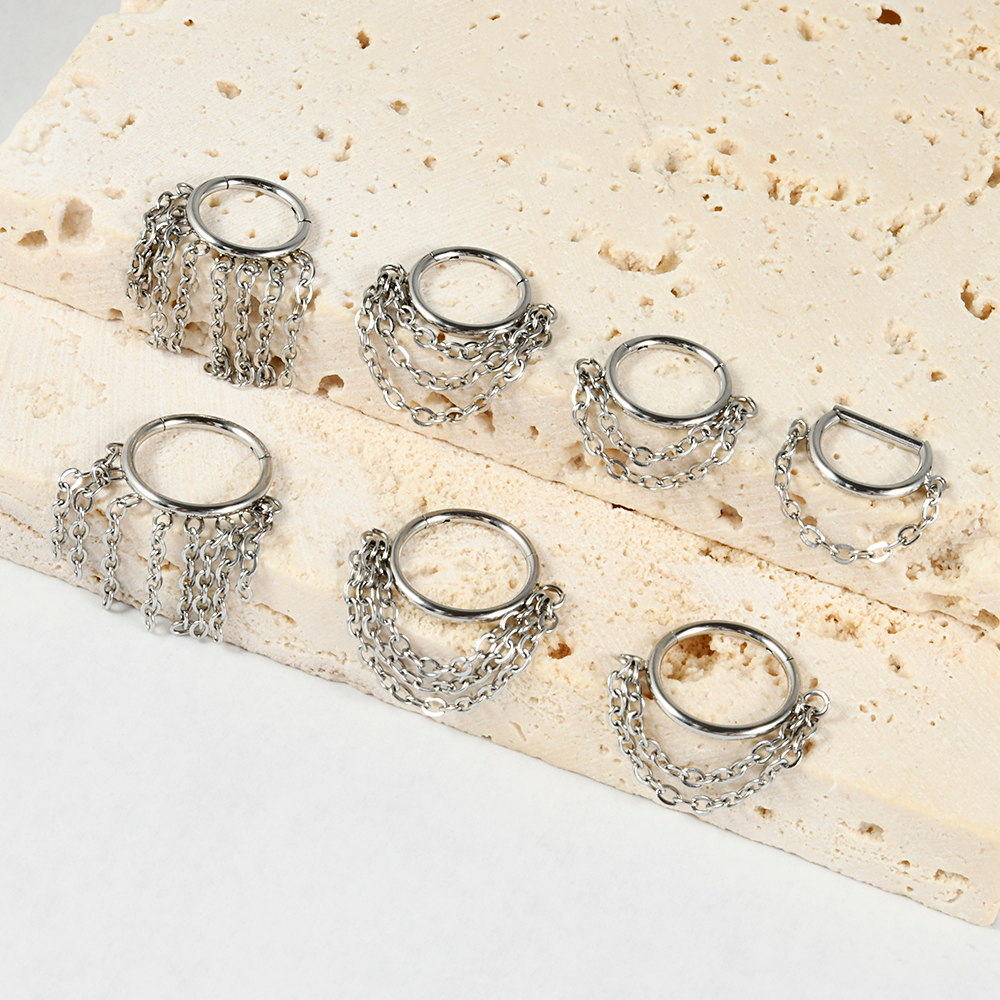 1pcs Surgical Steel Chain Dang - đánh giá và giá Body Jewelry Septum