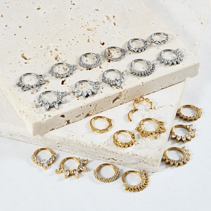 31BB Stylish Crystal Septum Ri - đánh giá và giá Body Jewelry Septum