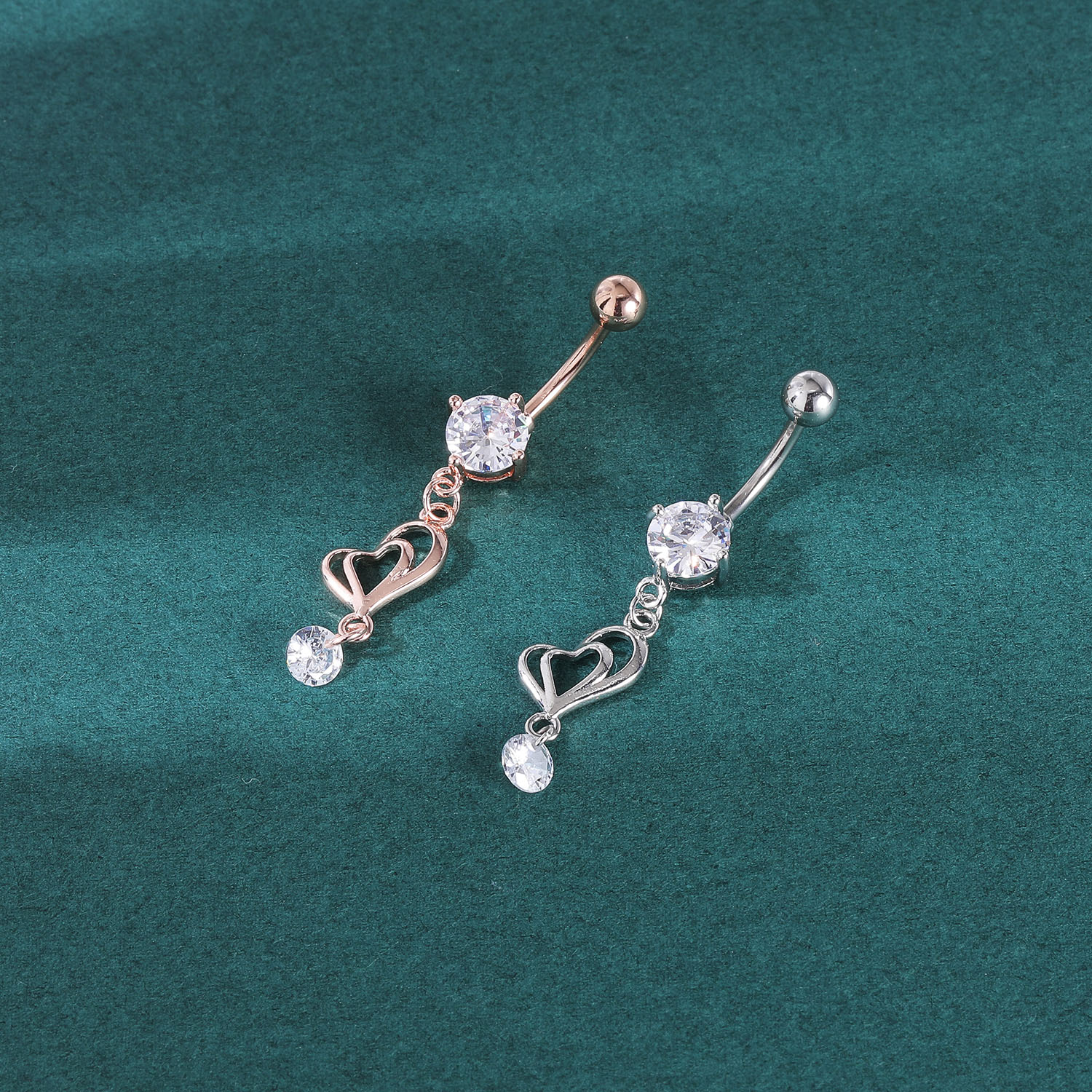 ZS 14G 1PC Zircon Flower Belly - đánh giá và giá Body Jewelry Real Gold