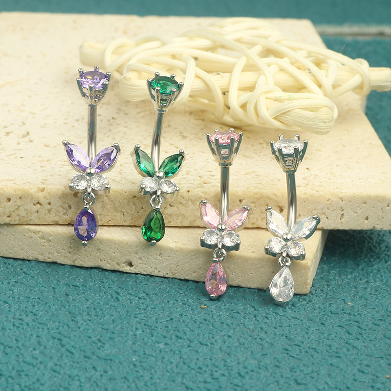14G Dangle Butterfly Belly Rin - đánh giá và giá Body Jewelry Co